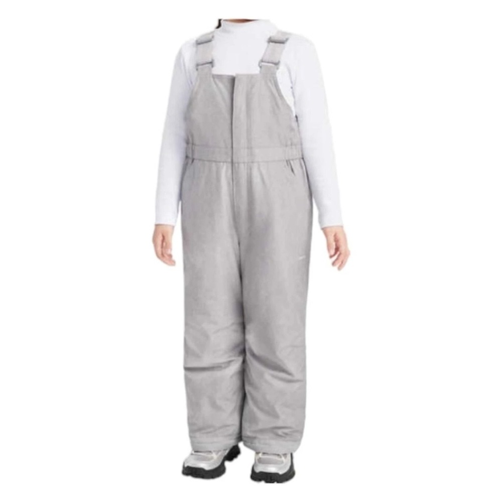 Kids Gray Snow Bib Overalls